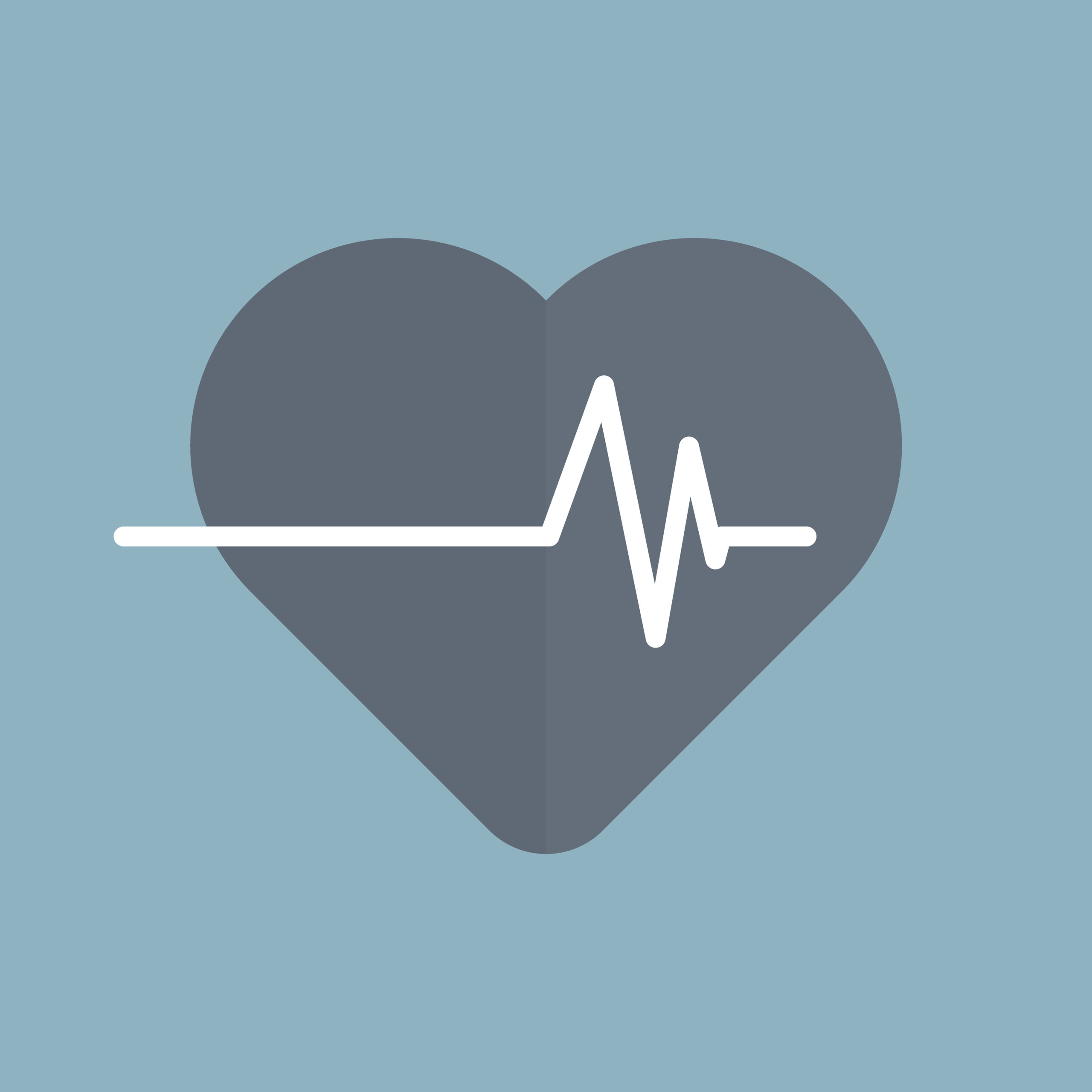 Heart rate medical icon vector